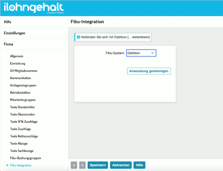 Online Lohn-Software ilohngehalt - Fibu-Integration