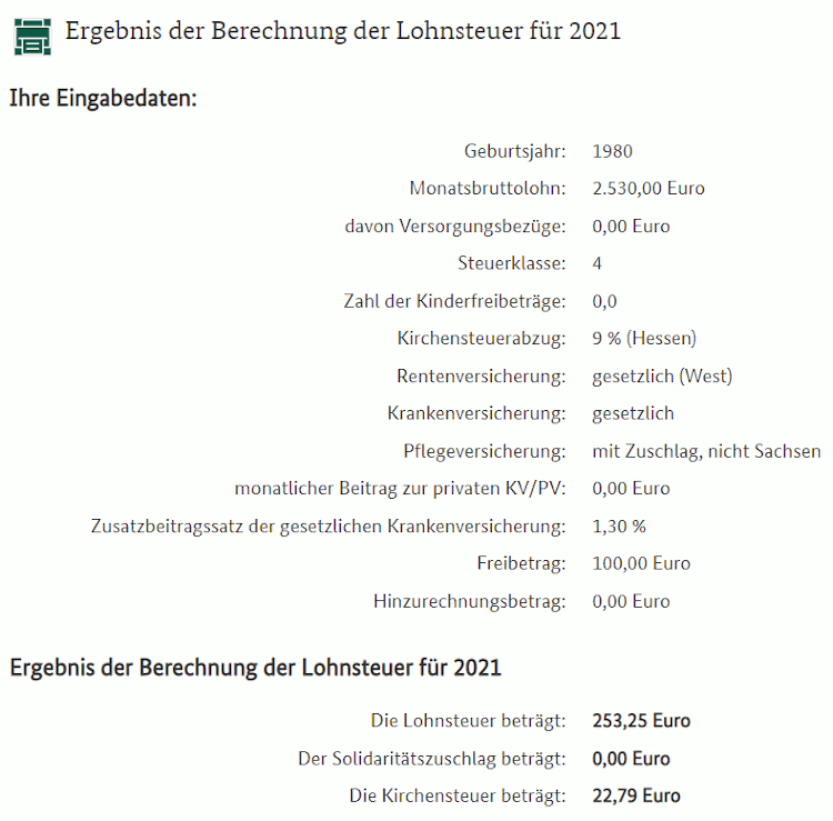 Lohnabrechnung Abrechnungsbeispiel Fur Einen Pflichtversicherten Arbeitnehmer Im Jahr 2021