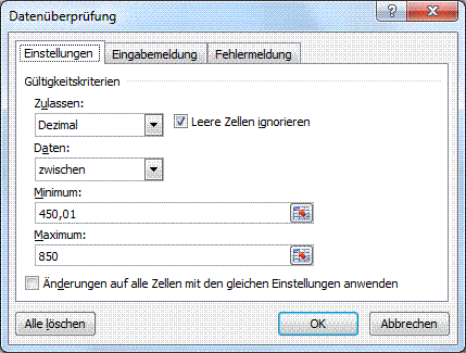 Gültigkeitsprüfung D3 Gültigkeitsprüfung D3