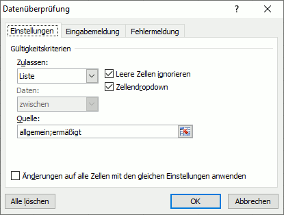 Datenüberprüfung Datenüberprüfung