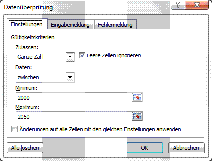 Datenüberprüfung für B3