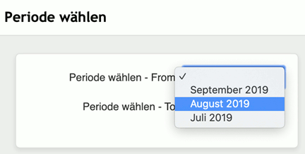 Online Lohn-Software ilohngehalt - Periode wählen