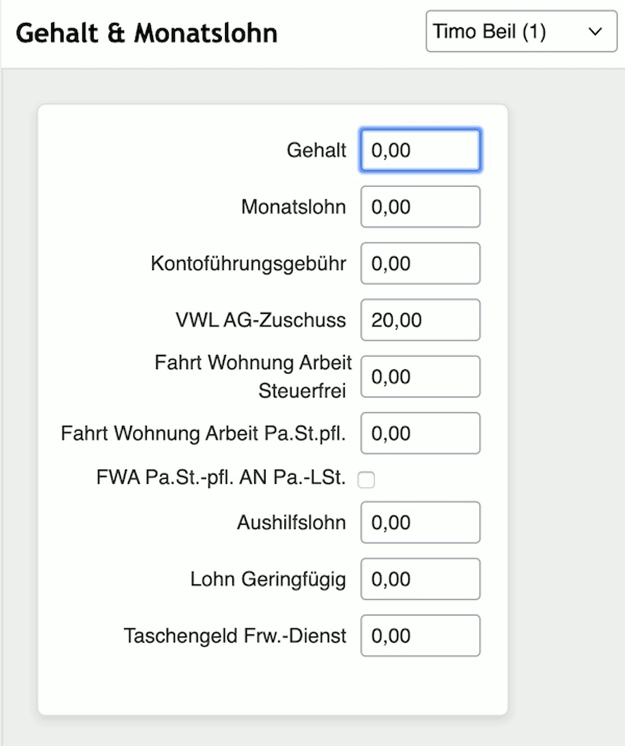 Online Lohn-Software ilohngehalt - VWL AG-Zuschuss