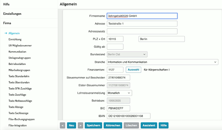 Online Lohn-Software ilohngehalt - Mandant Online Lohn-Software ilohngehalt - Mandant