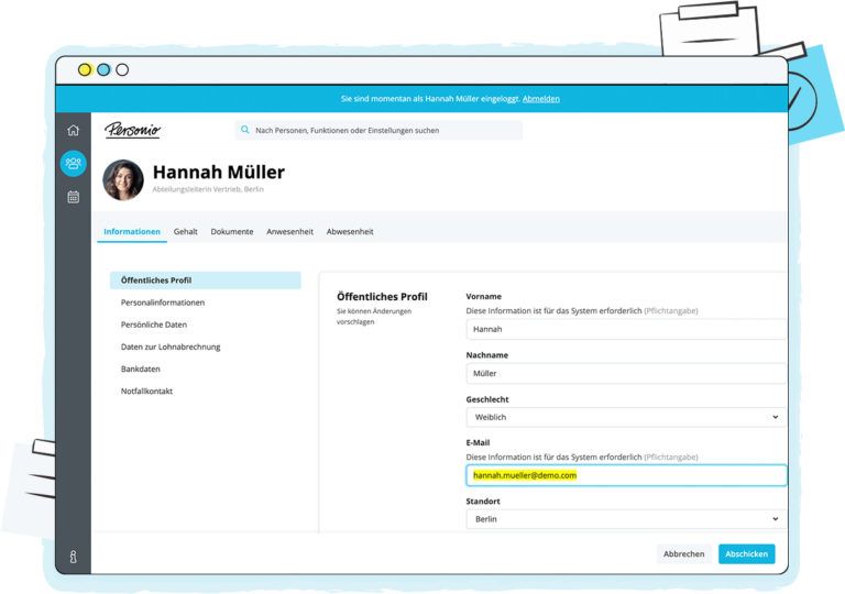 Personio Änderung digitale Personalakte